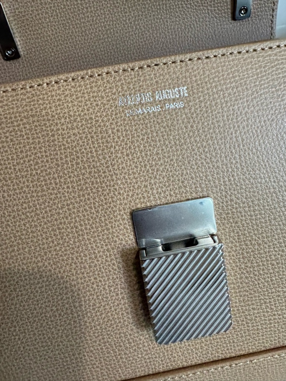 Ateliers Auguste Mini Marley in Cappuccino Grained Leather with Silver Hardware - Picture 3 of 8